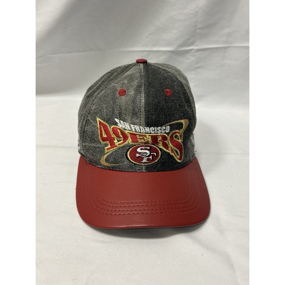 Vintage San Francisco 49ers NFL ProElite Suede Leather Strapback Hat‎ USA Made